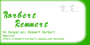 norbert remmert business card
